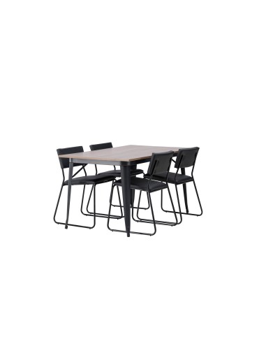 Matgrupp Tempe med Kenth matstolar, 140 × 80 cm