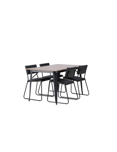 Matgrupp Tempe med Kenth matstolar, 140 × 80 cm