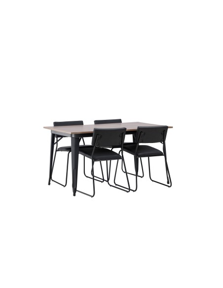 Matgrupp Tempe med Kenth matstolar, 140 × 80 cm