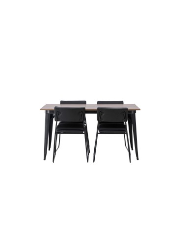 Matgrupp Tempe med Kenth matstolar, 140 × 80 cm