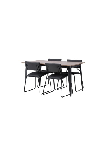 Matgrupp Tempe med Kenth matstolar, 140 × 80 cm