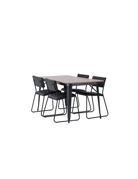 Matgrupp Tempe med Kenth matstolar, 140 × 80 cm