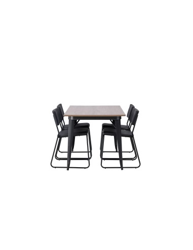 Matgrupp Tempe med Kenth matstolar, 140 × 80 cm