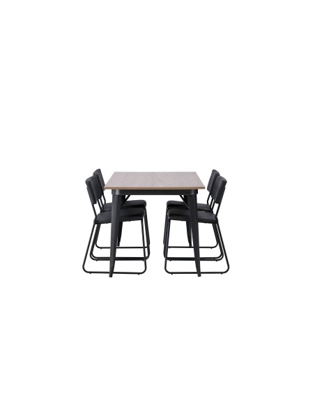 Matgrupp Tempe med Kenth matstolar, 140 × 80 cm
