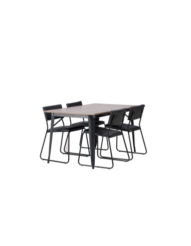 Matgrupp Tempe med Kenth matstolar, 140 × 80 cm