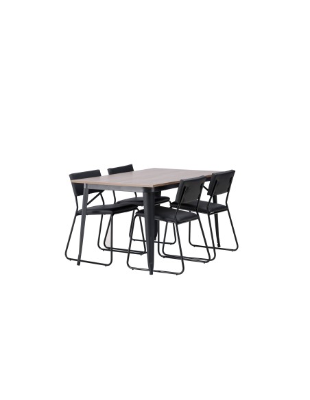 Matgrupp Tempe med Kenth matstolar, 140 × 80 cm