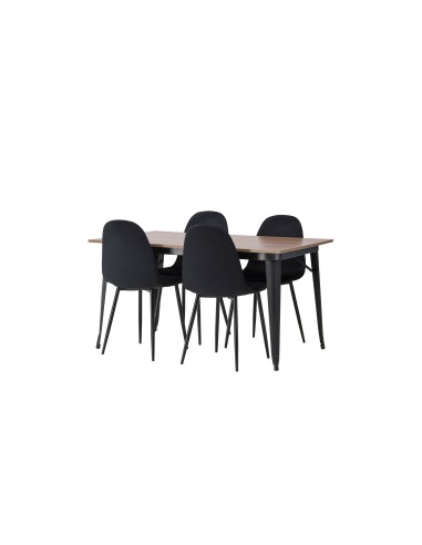 Matgrupp Tempe med Polar matstolar, 140 × 80 cm