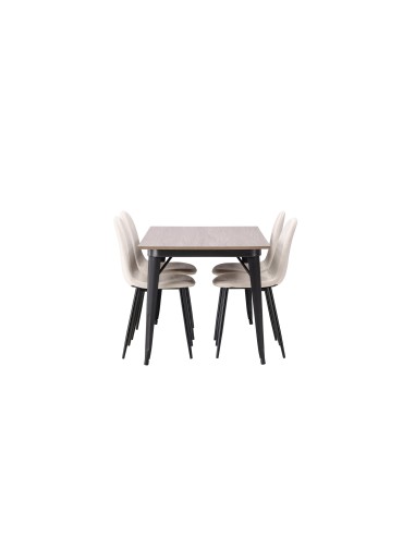 Matgrupp Tempe med Polar matstolar, 140 × 80 cm