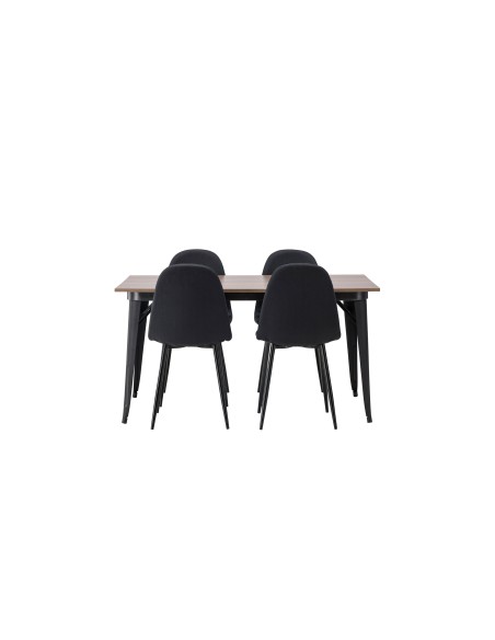 Matgrupp Tempe med Polar matstolar, 140 × 80 cm