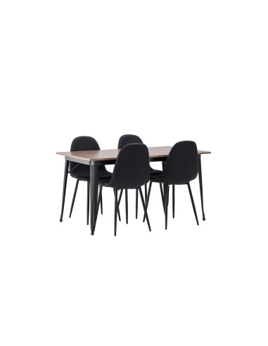 Matgrupp Tempe med Polar matstolar, 140 × 80 cm