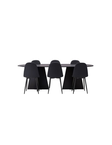 Matgrupp Bootcut med Polar matstolar, 230 × 115 cm