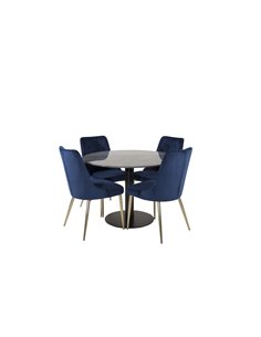 Matgrupp Estelle med Velvet Deluxe matstolar