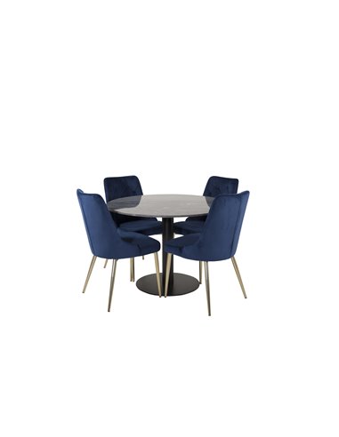 Matgrupp Estelle med Velvet Deluxe matstolar