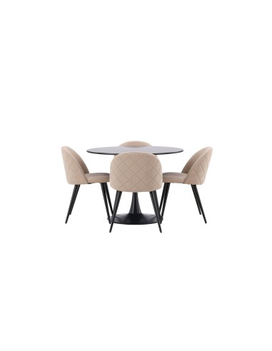 Matgrupp Glade med Velvet matstolar