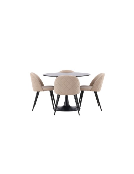 Matgrupp Glade med Velvet matstolar