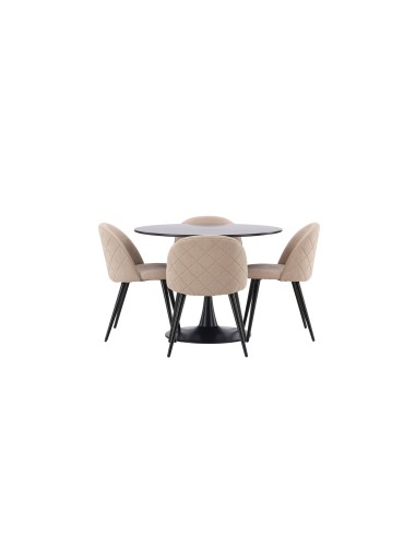 Matgrupp Glade med Velvet matstolar