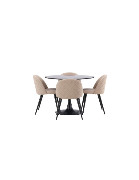 Matgrupp Glade med Velvet matstolar