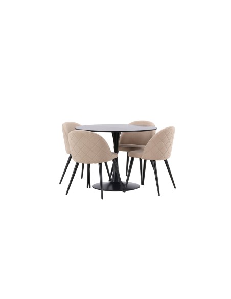 Matgrupp Glade med Velvet matstolar