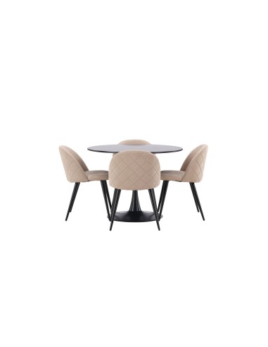 Matgrupp Glade med Velvet matstolar