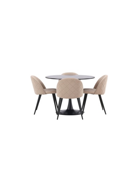 Matgrupp Glade med Velvet matstolar