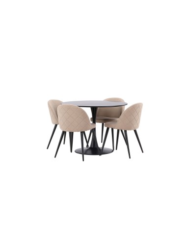 Matgrupp Glade med Velvet matstolar