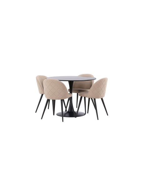 Matgrupp Glade med Velvet matstolar