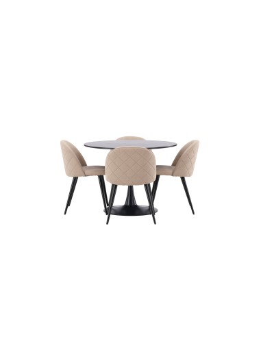 Matgrupp Glade med Velvet matstolar