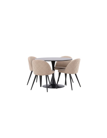 Matgrupp Glade med Velvet matstolar