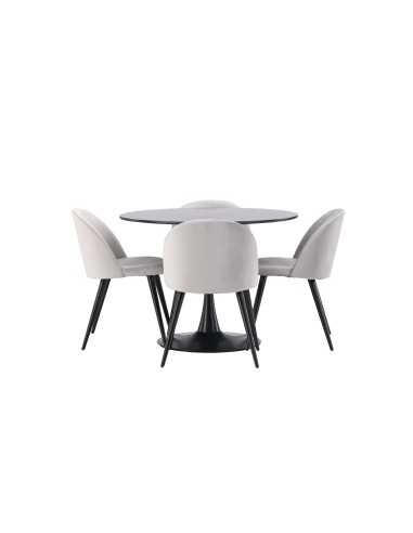 Matgrupp Glade med Velvet matstolar