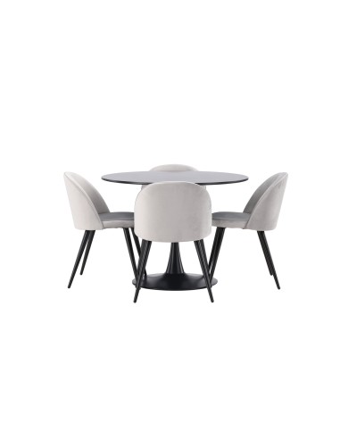 Matgrupp Glade med Velvet matstolar