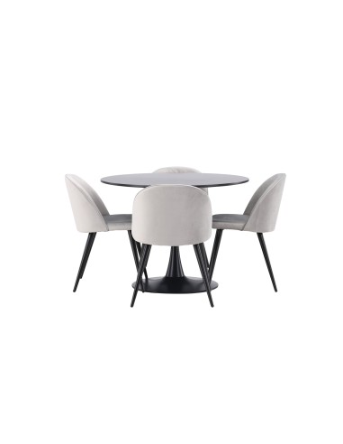 Matgrupp Glade med Velvet matstolar