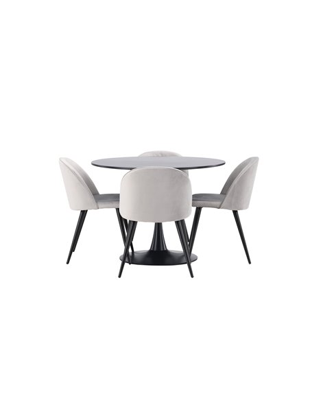Matgrupp Glade med Velvet matstolar