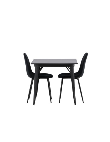 Matgrupp Tempe med Polar matstolar, 80 × 80 cm