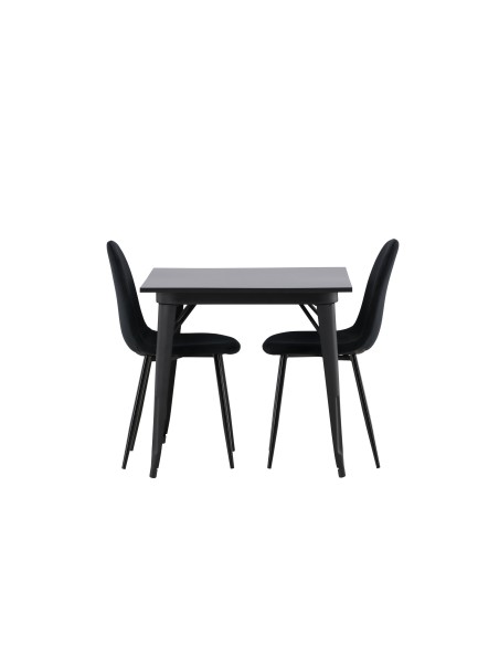 Matgrupp Tempe med Polar matstolar, 80 × 80 cm