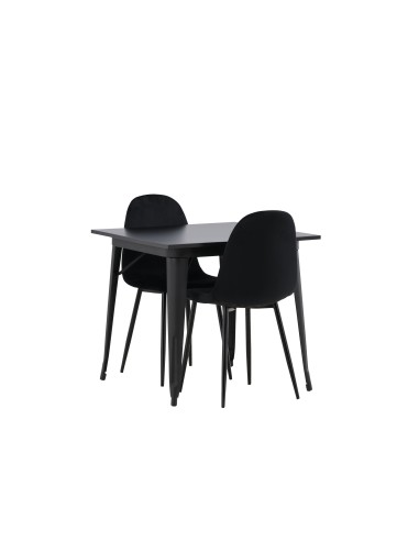 Matgrupp Tempe med Polar matstolar, 80 × 80 cm