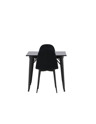 Matgrupp Tempe med Polar matstolar, 80 × 80 cm