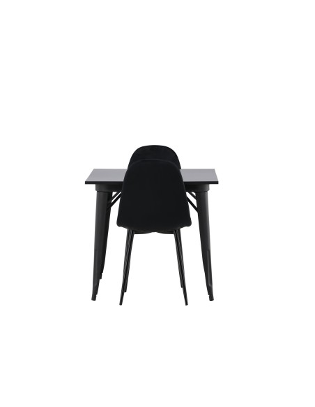 Matgrupp Tempe med Polar matstolar, 80 × 80 cm