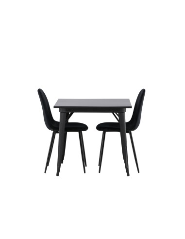 Matgrupp Tempe med Polar matstolar, 80 × 80 cm