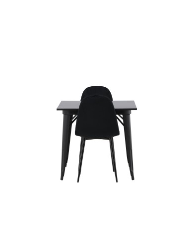 Matgrupp Tempe med Polar matstolar, 80 × 80 cm
