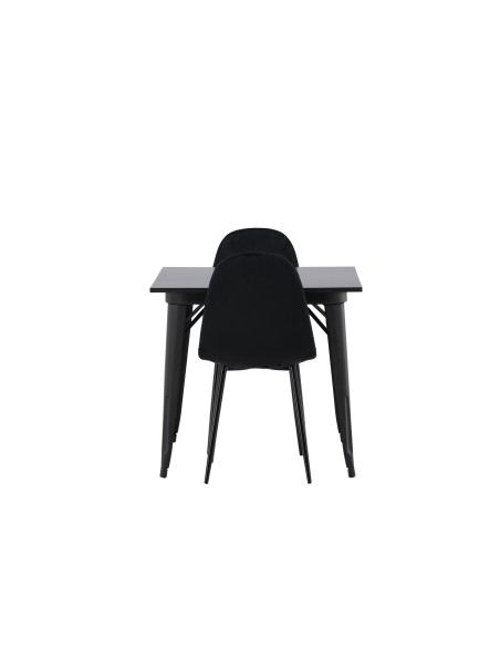 Matgrupp Tempe med Polar matstolar, 80 × 80 cm