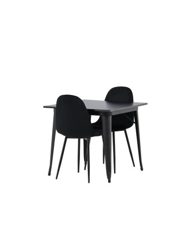 Matgrupp Tempe med Polar matstolar, 80 × 80 cm