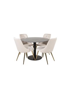 Matgrupp Estelle med Velvet Deluxe matstolar