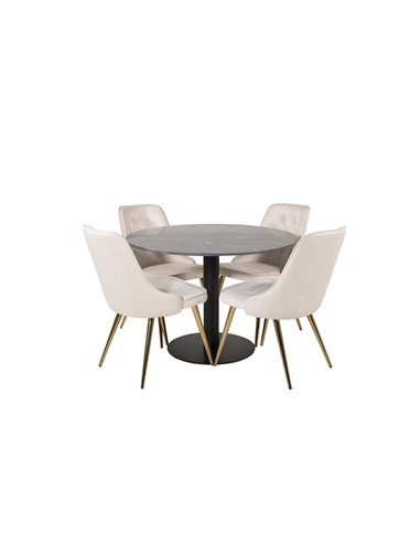 Matgrupp Estelle med Velvet Deluxe matstolar