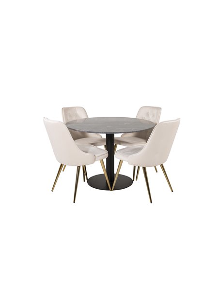 Matgrupp Estelle med Velvet Deluxe matstolar