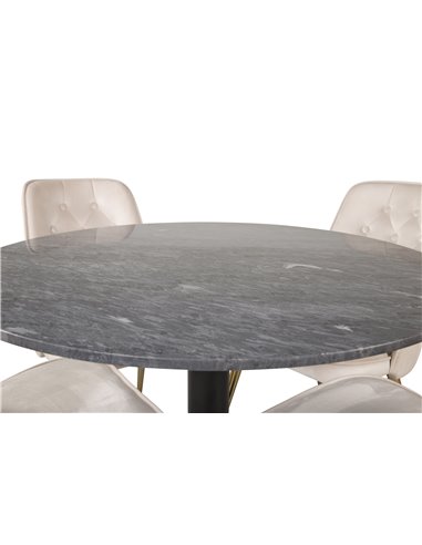 Matgrupp Estelle med Velvet Deluxe matstolar