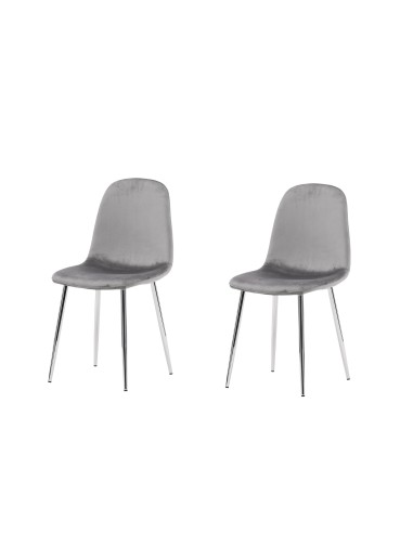 Matstol Eva, Ljusgrå/Silver