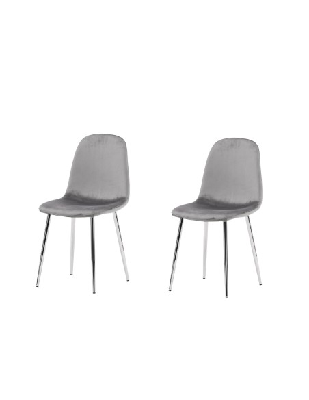 Matstol Eva, Ljusgrå/Silver