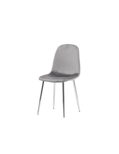 Matstol Eva, Ljusgrå/Silver