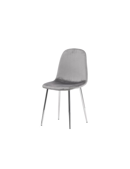 Matstol Eva, Ljusgrå/Silver