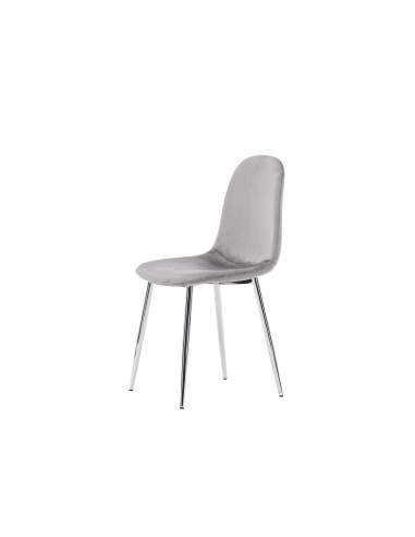 Matstol Eva, Ljusgrå/Silver